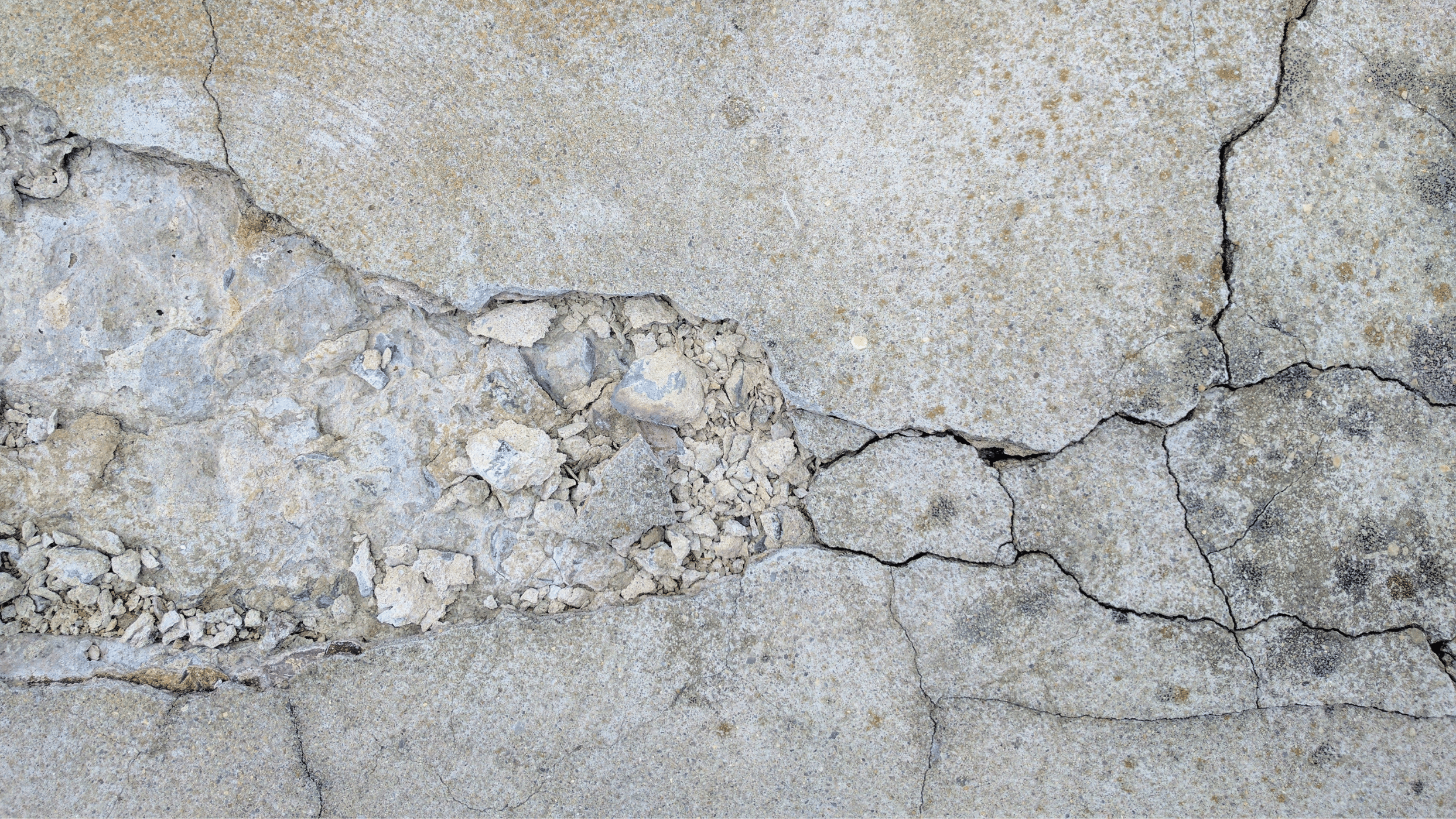 Cracked Concrete, Concrete Driveway Replacement may be required