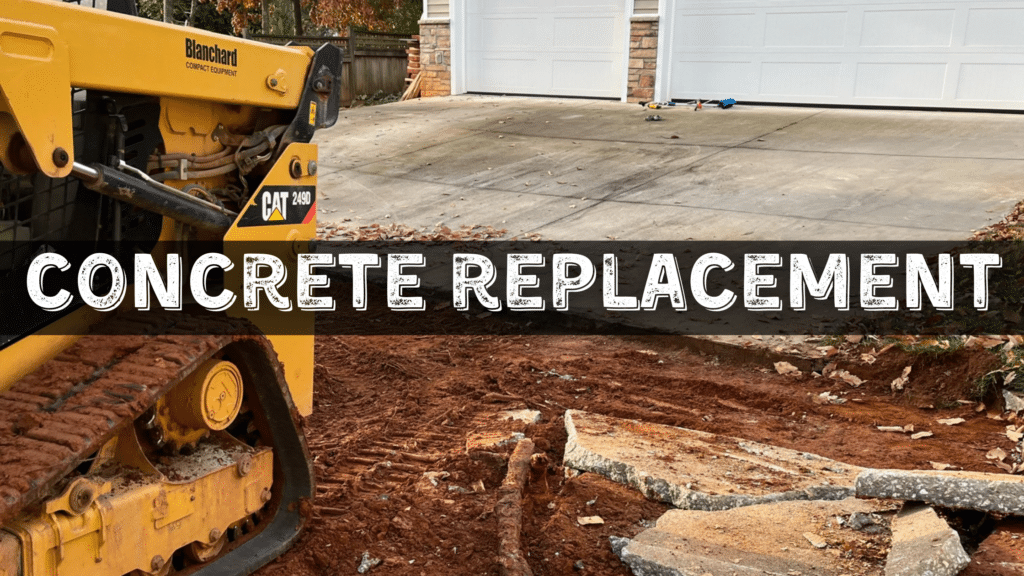 how much does it cost to replace a concrete driveway? driveway replacement cost? concrete replacmenet cost? cost to remove and install new concrete?